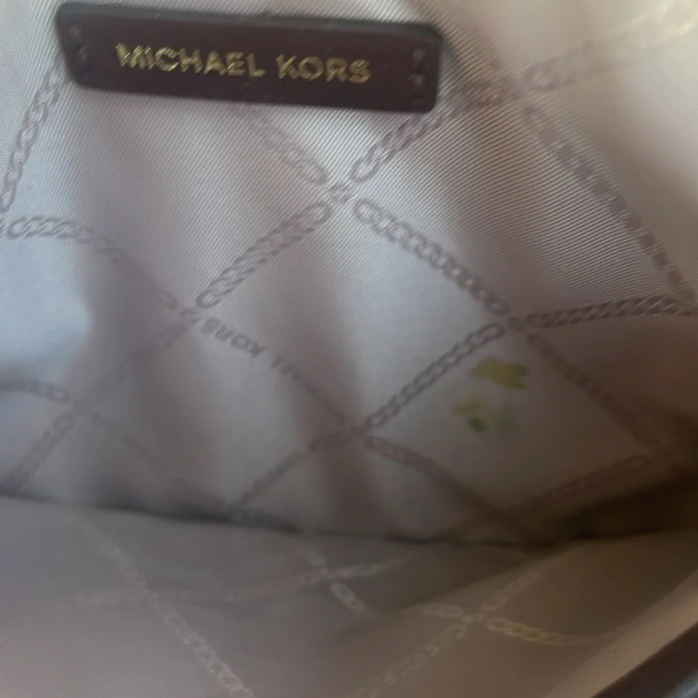 MICHAEL KORS Eva pebbled leather tote bag barolo